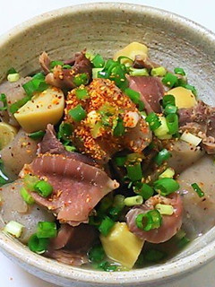 スタミナ満点!砂肝と蒟蒻の塩にんにく煮-レシピのメイン写真