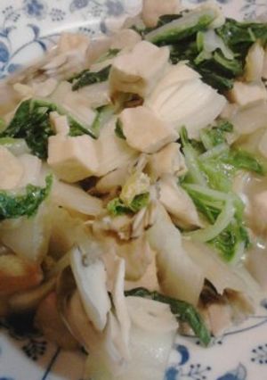 ヘルシー簡単！高野豆腐と白菜の中華炒め-レシピのメイン写真