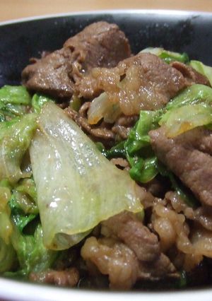 アレンジいろいろ　牛肉とレタスの炒め物-レシピのメイン写真