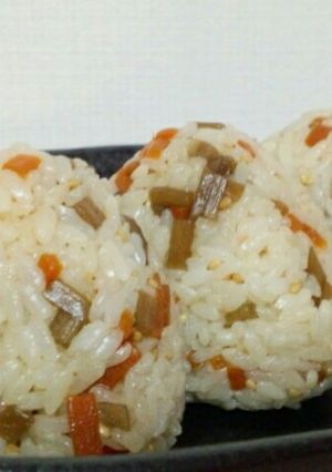 栄養おにぎり！きんぴらごぼうのおにぎり-レシピのメイン写真
