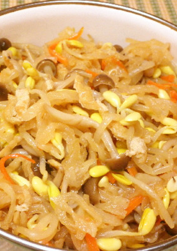 豆もやしと切干大根の煮物-レシピのメイン写真