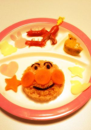1歳の誕生日 プレート♡ アンパンマン-レシピのメイン写真