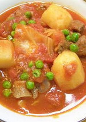 身も心も温まる♪　スジ肉と野菜のトマト煮-レシピのメイン写真