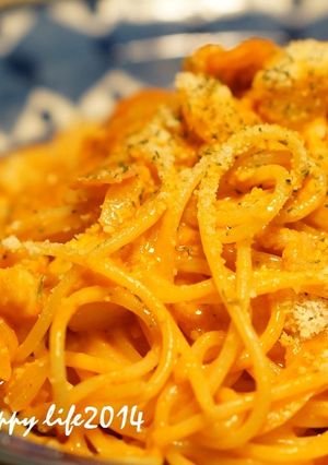 シーフードトマトクリームパスタ-レシピのメイン写真