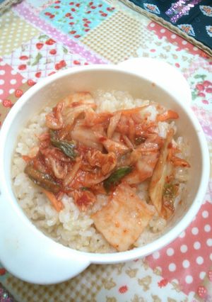 玄米チーズキムチご飯-レシピのメイン写真