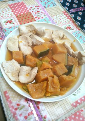 かぼちゃ鶏肉煮-レシピのメイン写真