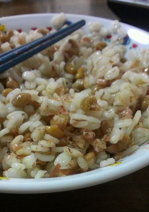 押し麦納豆☆かつおがけ-レシピのメイン写真