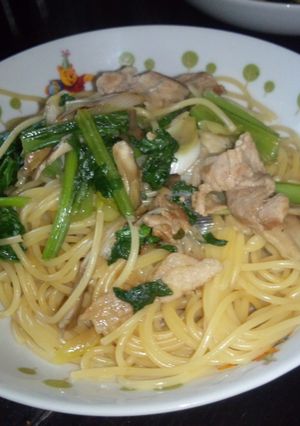 ポン酢で簡単♪豚肉と小松菜のパスタ☆-レシピのメイン写真