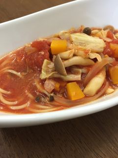 にんにく塩糀で作るトマトスープパスタ-レシピのメイン写真