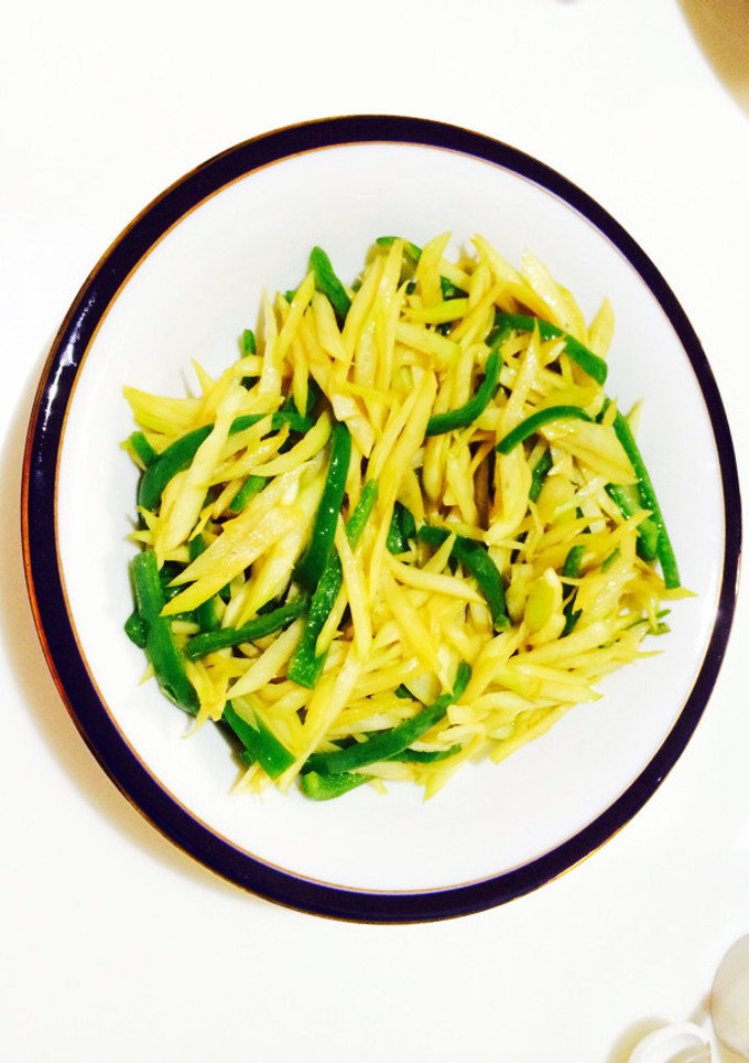 秋の旬野菜 マコモタケとピーマンの炒め-レシピのメイン写真