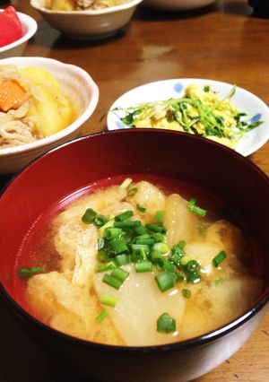 ^_^カブとうすあげの味噌汁-レシピのメイン写真