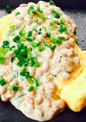 出汁巻き卵の納豆がけ-レシピのメイン写真