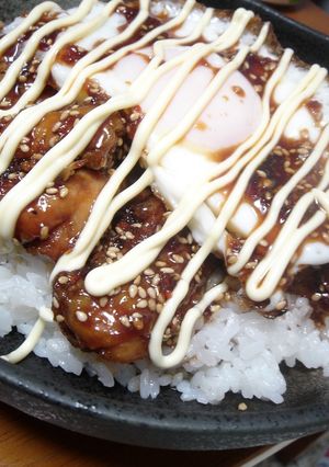 半熟目玉乗せ☆名古屋風～てりマヨ鶏丼！-レシピのメイン写真