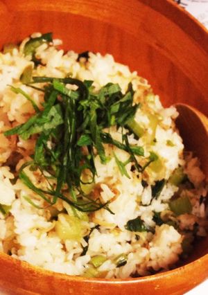 超簡単！じゃこと野沢菜の混ぜ込みご飯-レシピのメイン写真