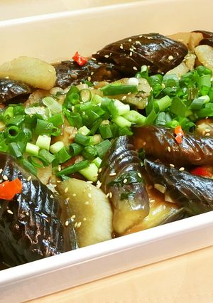 茄子と長芋のピリ辛炒め煮-レシピのメイン写真