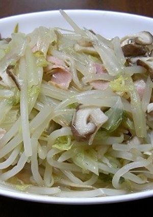 白菜ともやしのちゃちゃっと炒め?煮?-レシピのメイン写真