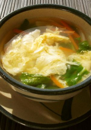 ルッコラの卵スープ❀朝食やランチに-レシピのメイン写真