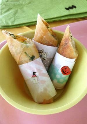 かぼちゃバジルの揚げない!春巻スティック-レシピのメイン写真