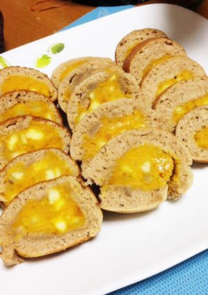 かぼちゃとさつまいものロールケーキ-レシピのメイン写真