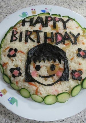 誕生日☆子供が喜ぶキャラちらし寿司☆-レシピのメイン写真