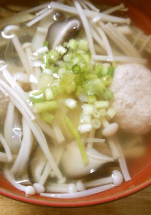 きのこと いわしつみれの お吸い物.＊-レシピのメイン写真