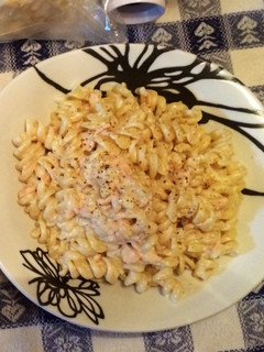 サーモンあらのクリームパスタ-レシピのメイン写真