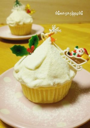 ☆X'masに☆ほわほわ豆腐カップケーキ-レシピのメイン写真