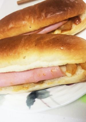 超熟ロールで朝食！簡単ハムサンド-レシピのメイン写真