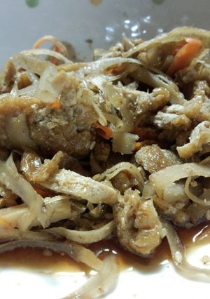 油揚げの油で簡単美味しいキンピラごぼう!-レシピのメイン写真