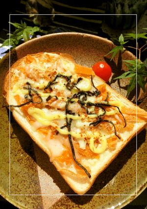 人参皮の胡麻塩昆布トースト-レシピのメイン写真