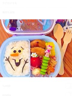 超簡単キャラ弁!アナ雪*顔だけオラフ*-レシピのメイン写真