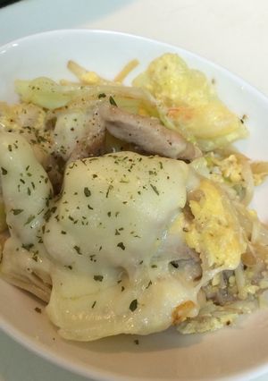 時短 野菜炒めのチーズ載せ-レシピのメイン写真