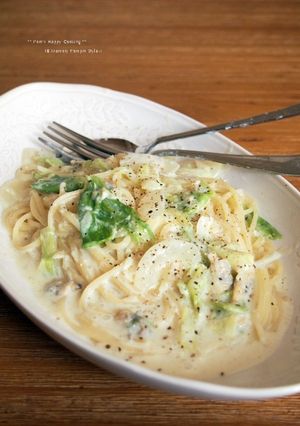 柚子胡椒風味♡シーフード豆乳スープパスタ-レシピのメイン写真