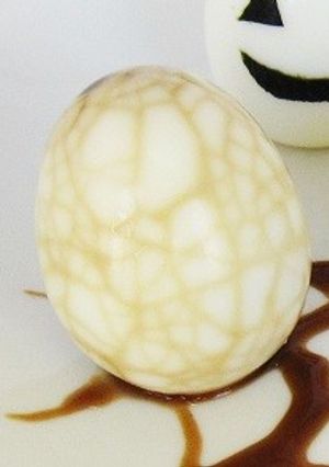 たまごでハロウィン☆くもの巣たまご-レシピのメイン写真
