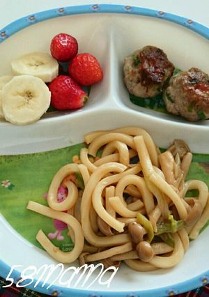 ランチに簡単幼児食☆焼きうどん-レシピのメイン写真