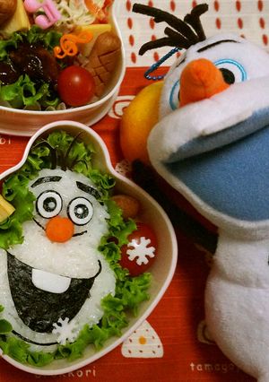 キャラ弁　アナ雪～　オラフ弁当-レシピのメイン写真