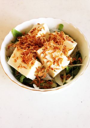 香ばしい☆豆腐とあみえびのサラダ-レシピのメイン写真