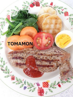 ✿クリスマス気分な牛肉ステーキかけトマ✿-レシピのメイン写真