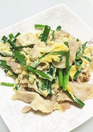 簡単★豚肉のニラ玉炒め-レシピのメイン写真