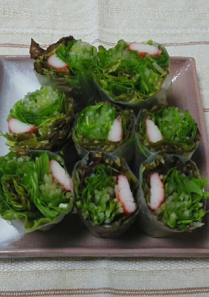 水菜とカニかまの生春巻き-レシピのメイン写真