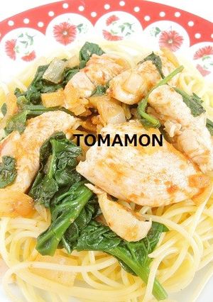 ✿鶏むね肉ほうれん草ピリ辛パスタ✿-レシピのメイン写真