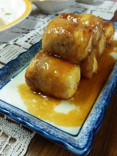 角煮もどき?豆腐でかさましふわふわ肉巻き-レシピのメイン写真