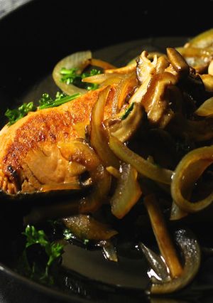 サーモンのムニエル　茸バルサミコソース-レシピのメイン写真