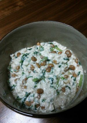 豆腐と納豆の青菜あえ-レシピのメイン写真