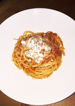 フライパンで簡単！濃厚トマトパスタ-レシピのメイン写真