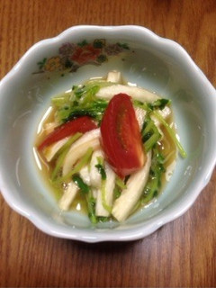 豆苗と長いもの柚子胡椒あえ-レシピのメイン写真