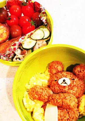 キャラ弁 お昼寝リラックマ-レシピのメイン写真