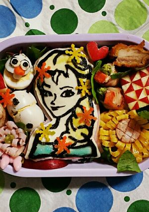 キャラ弁エルサVer.❄オラフも一緒-レシピのメイン写真