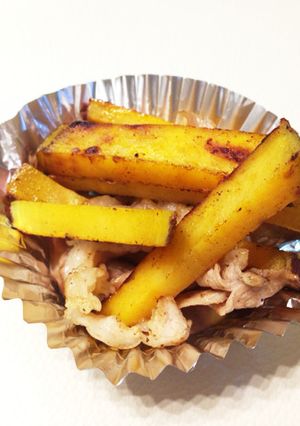 さつまいもと豚肉のオリーブオイル炒め♩-レシピのメイン写真