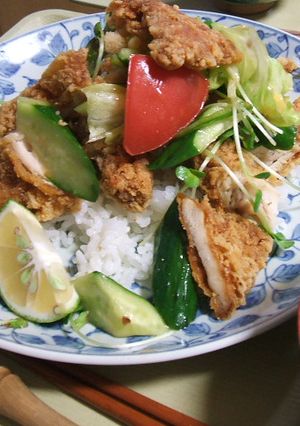 豚肉のフレーク揚げ～カフェ丼風～-レシピのメイン写真